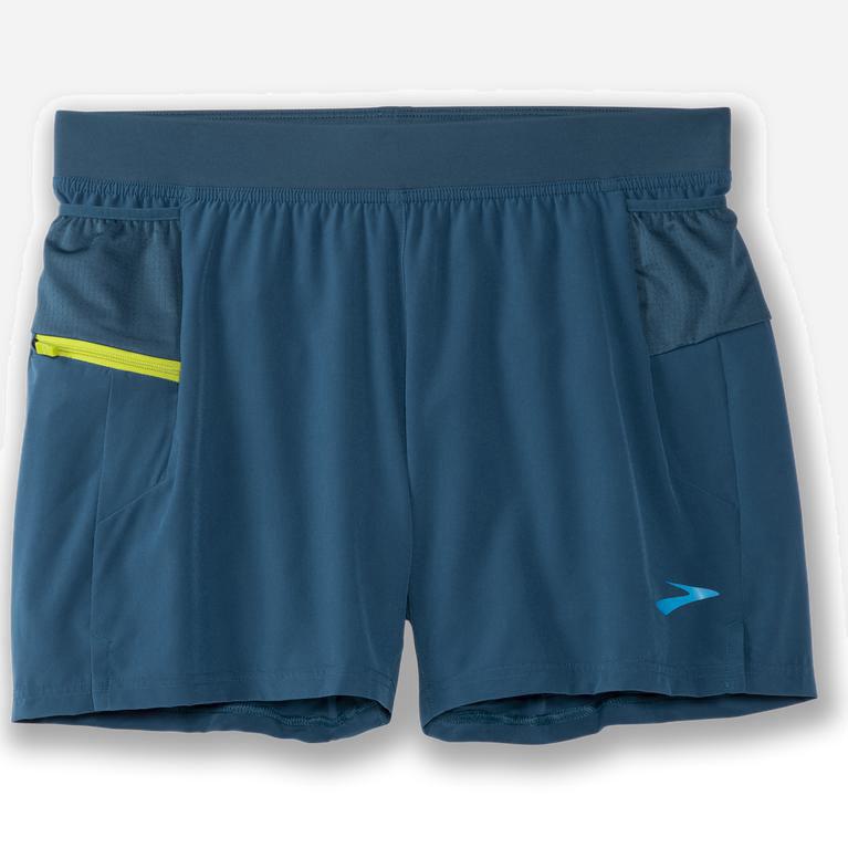 Brooks Sherpa 5 2-In-1 Løpeshorts Herre Verkkokauppa - Blå - Norge (FGA374608)